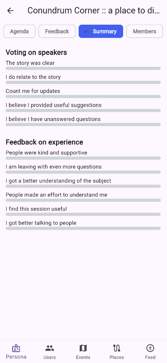 Shared feedback statistics