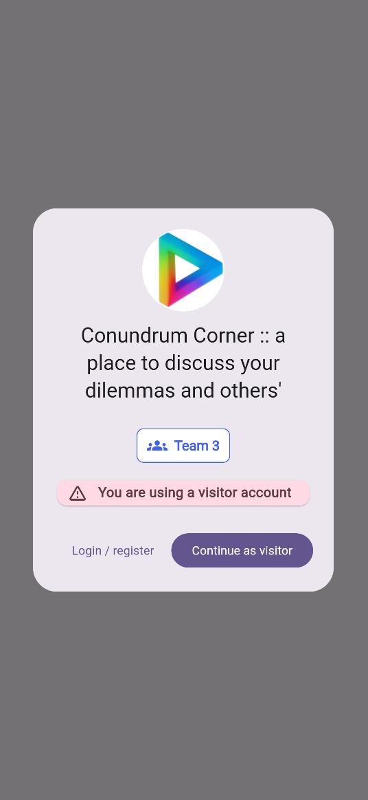 Change to login or register