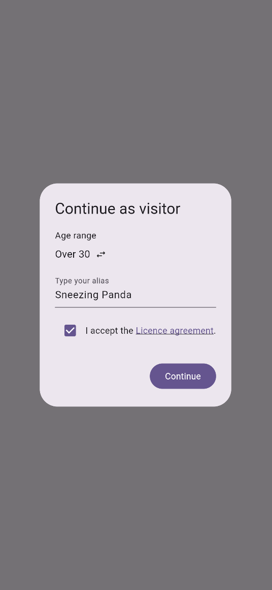 Age & license agreement